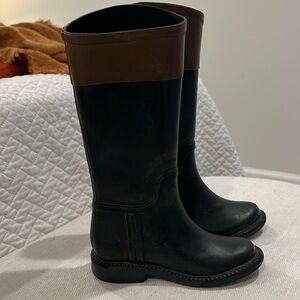 Zara Black/brown rubber boots